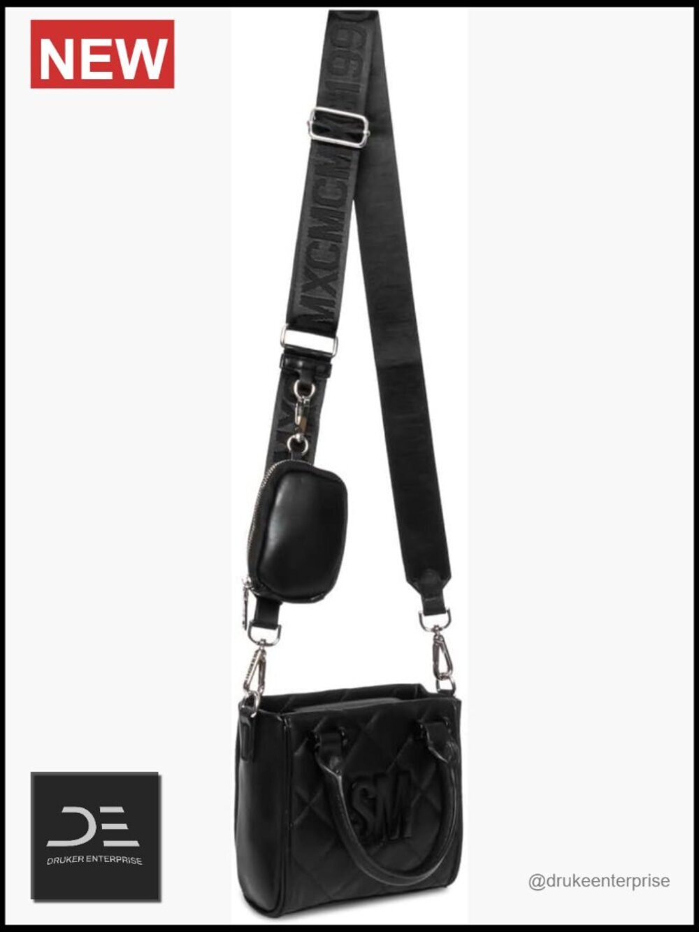 Women's Quilted Top Handle Crossbody Bag with Multiple Pockets